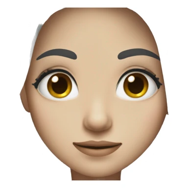 a girl with long black hair blue eyes sticker