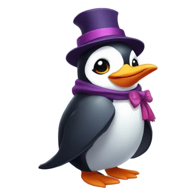 penguin mage cute little in love sticker