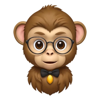 monkey nerd cute sticker