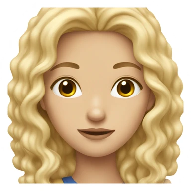 A very extremely beautiful teenage girl with long blonde Korean wavy hair sticker