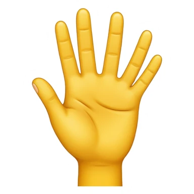 yellow emoji hand holding up 4 fingers sticker