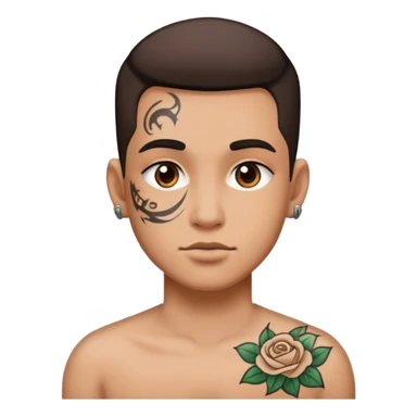 Face with a L tatoo sticker