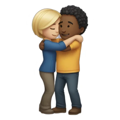Hug relationship sticker