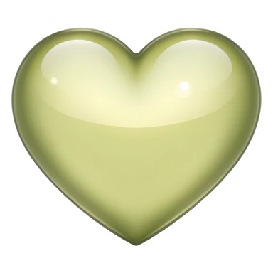 Pastel olive sparkling heart sticker