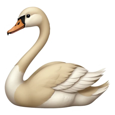 pastel khaki swan sticker