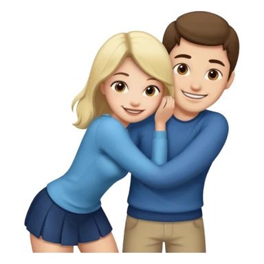 Girl bending over infront of guy sticker