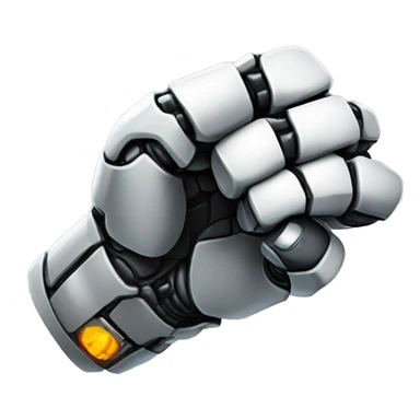 A robot fist fighting a human sticker