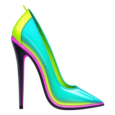 neon cyberpunk style 
stiletto sticker