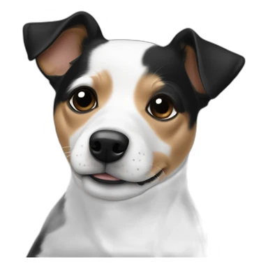 Chiwawa Jack russell mix black body and a little white sticker