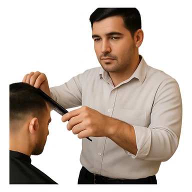 Now all that's left is the barber, take out the rest. sticker