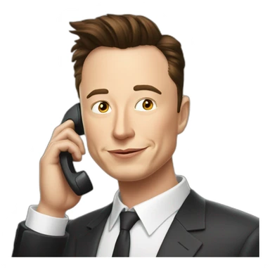 Elon Musk au téléphone sticker