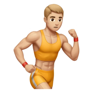 runner finishing a race going through finish tape sticker