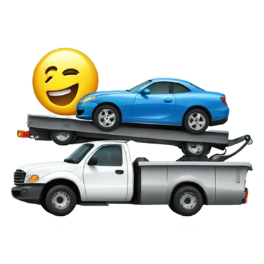 Car on tow truck sticker