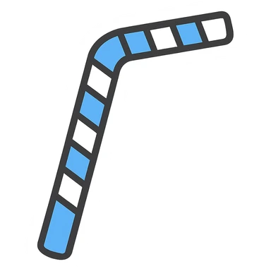 Change the straw to blue and white stripes, keep minimal icon style, keep background transparent. sticker