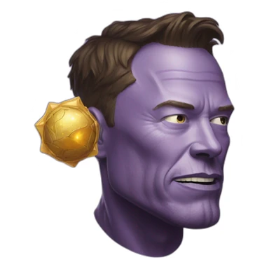 Elon musk as thanos sticker