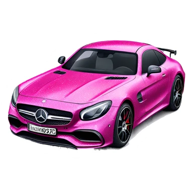 Mercedes amg with pink glitter paint job sticker