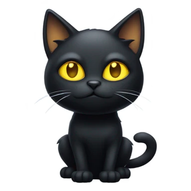 Evil black cat sticker
