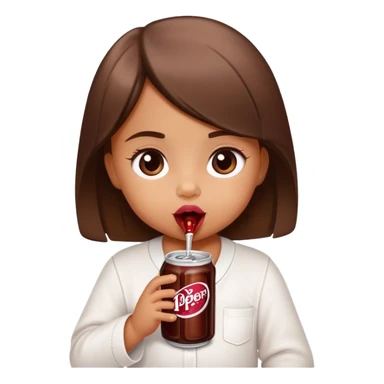 tan newborn girl drinking dr pepper sticker