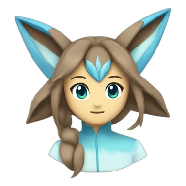 Glaceon Pokemon ears sticker