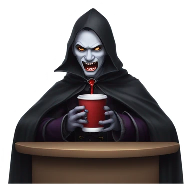 Vampire sipping lean sticker