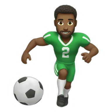 fabien playing football on the island sticker