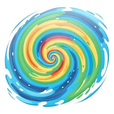 hurricane on weather map sticker