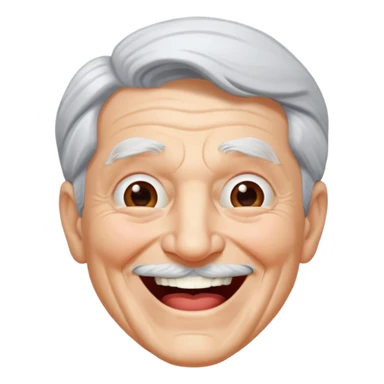 Laughing elderly superman sticker