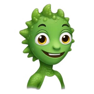 Human-with-a-face-of-lizard sticker