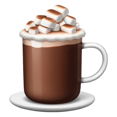 hot chocolate with marshmallows floating on top sticker