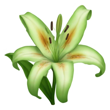  forest green lily sticker