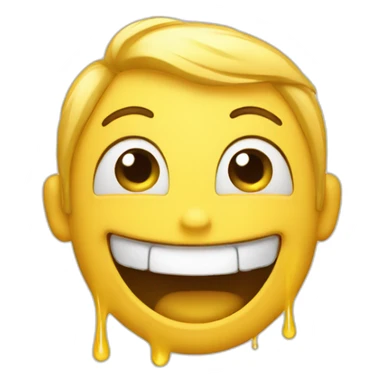gushing happy face sticker