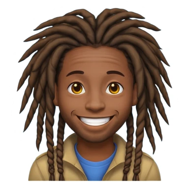 a black african with dreadlocks emoji sticker