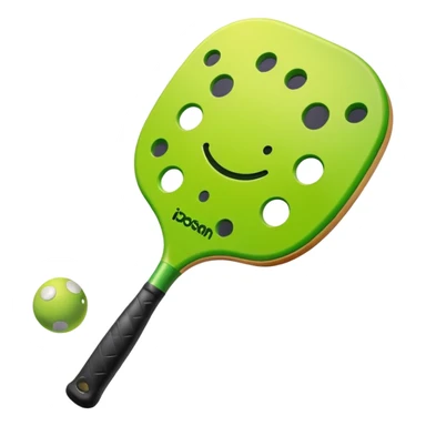 pickleball emoji, simple, bright, paddle and ball crossed sticker