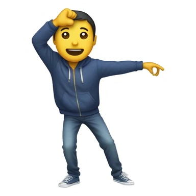 Person dabbing sticker