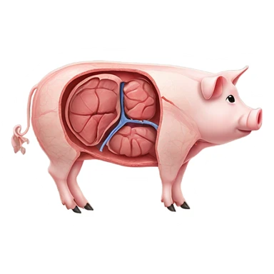 Cross section of a pig  sticker