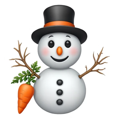 snowman with no scarf  sticker