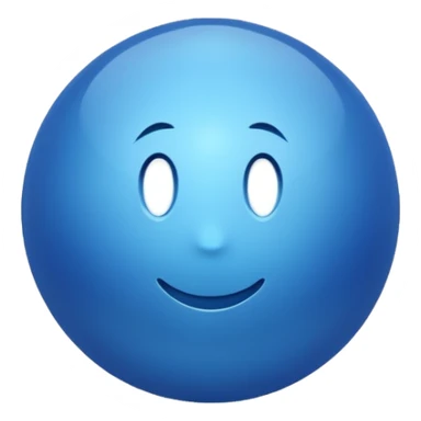 A sphere, blue color sticker