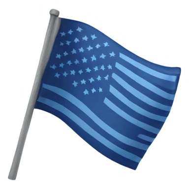ON MODERN FLAG.  NO RED STRIPES. FLAG. Similar to American emoji flag - use only deep blue - NO RED -  with blue stripes sticker
