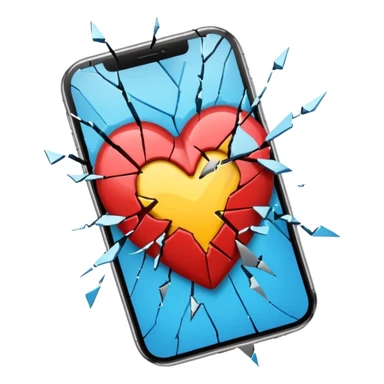 Emoji heart break iphone XR  sticker