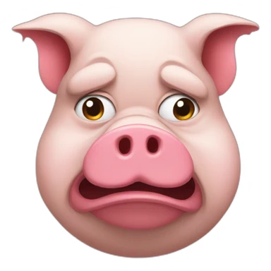 The angry philosopher pig sticker