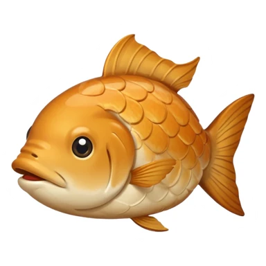 fish-shaped bun like simple emoji for using app  sticker