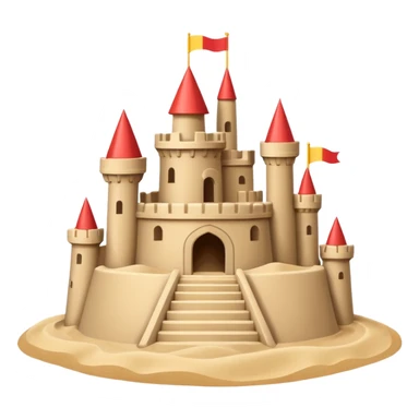 sand castle on the beach sticker