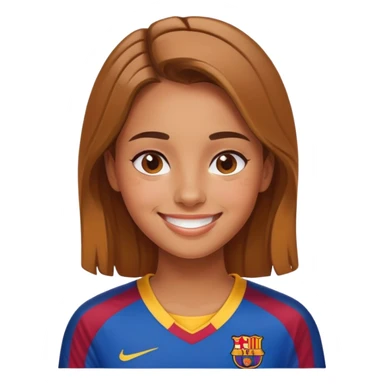 Une fille Porte un tenu de barça sticker