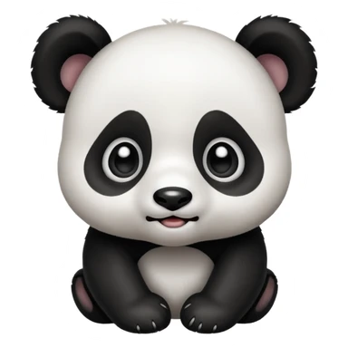 extremely shocked baby panda bear sticker