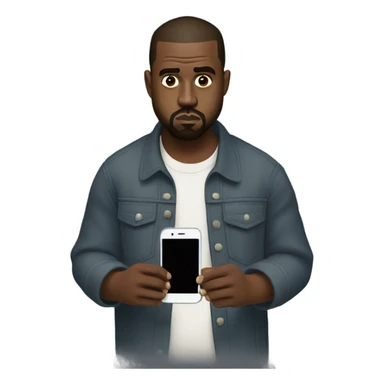 kanye west texting sticker