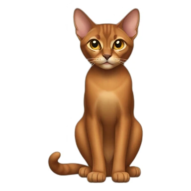 Abyssinian Cat Full Body sticker