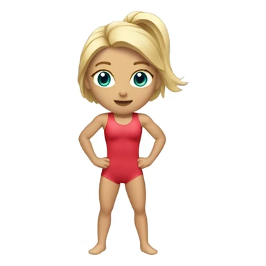 Gimnasta rubia mujer sticker