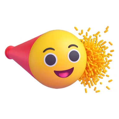 party popper emoji in 3D style sticker