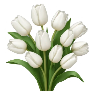 white tulip bouquet  sticker