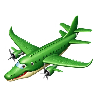 Crocodile as a plane that throws bombs sticker